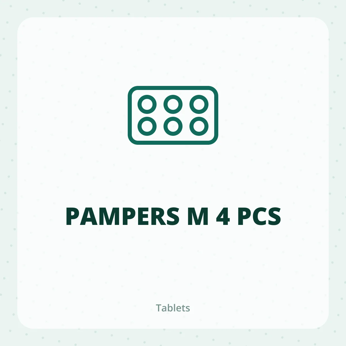 PAMPERS M 4 PCS 1*1