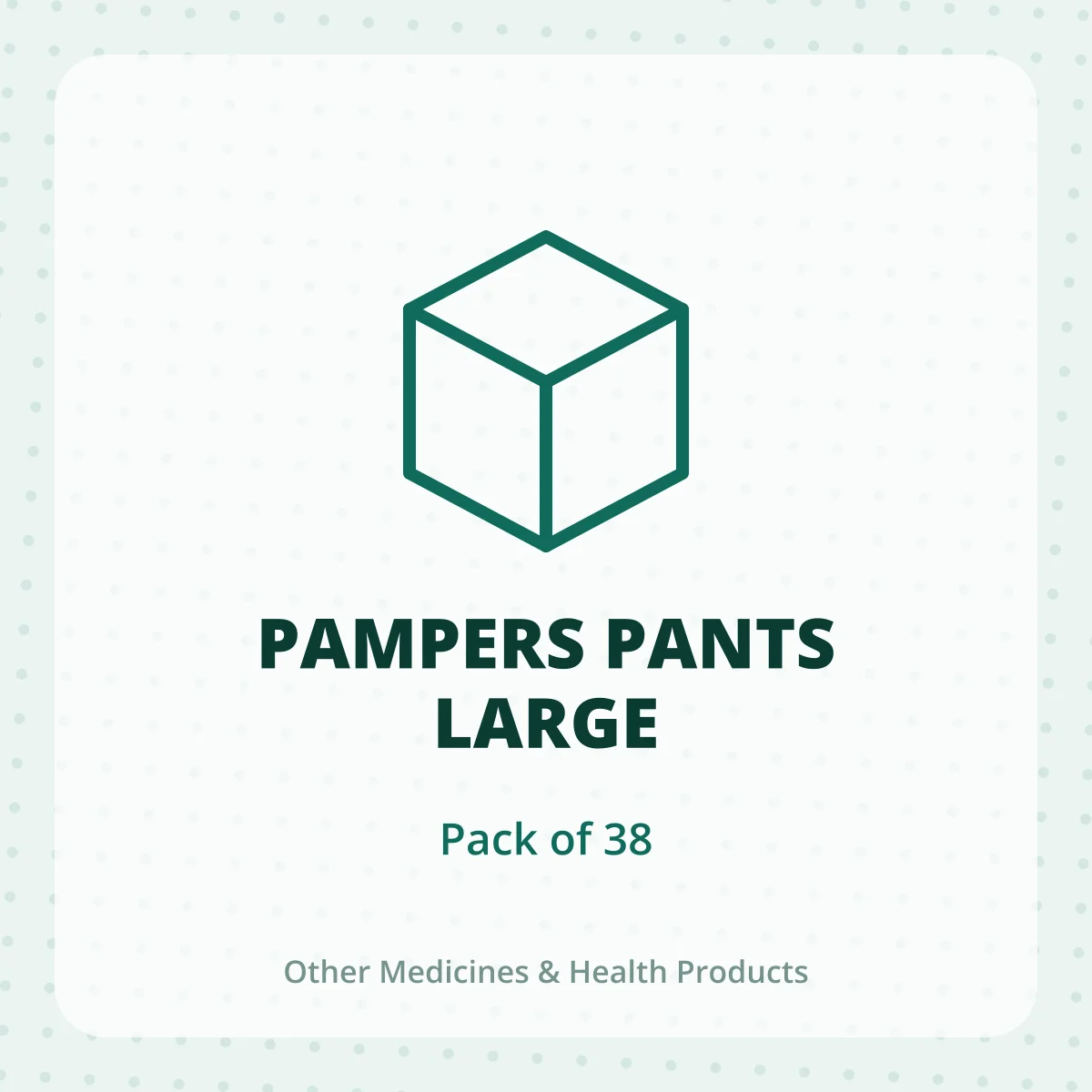 PAMPERS PANTS LARGE 1X38
