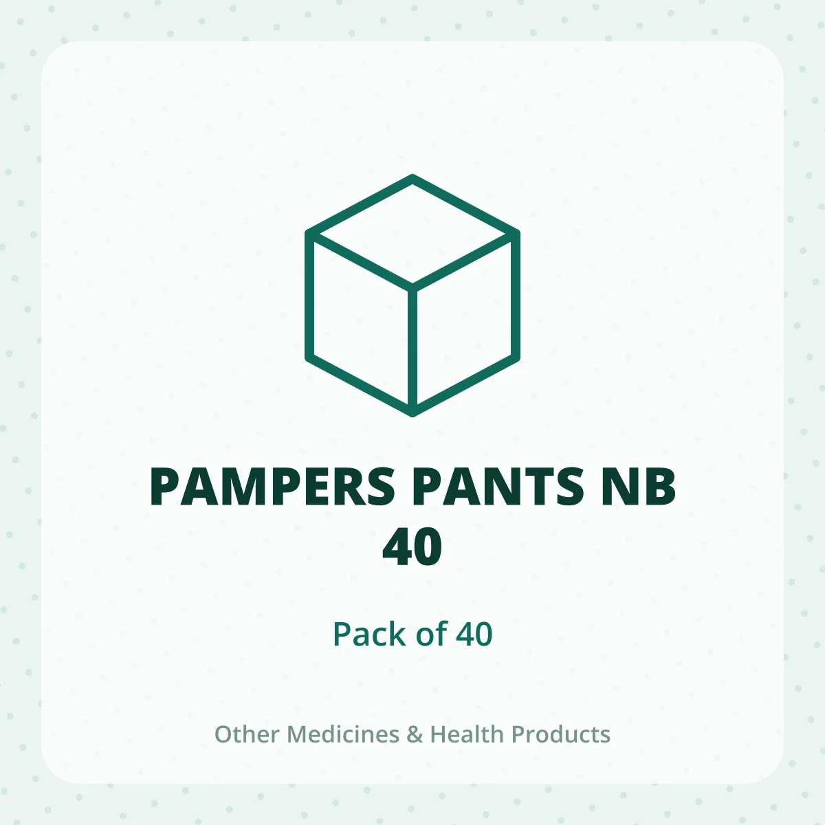 PAMPERS PANTS NB 40 1X40
