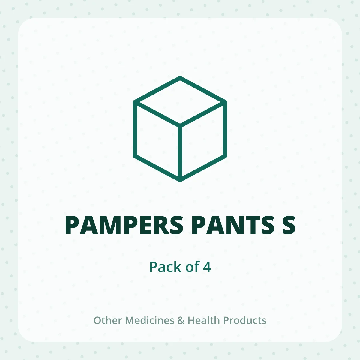 PAMPERS PANTS S 1X4