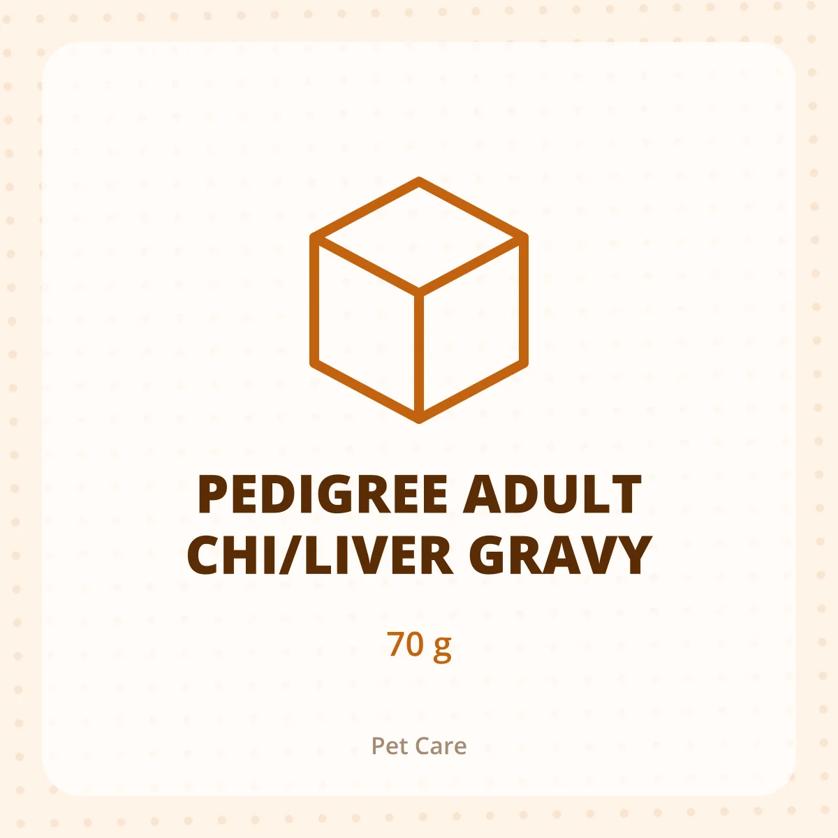 PEDIGREE ADULT CHI/LIVER GRAVY 1X70GM