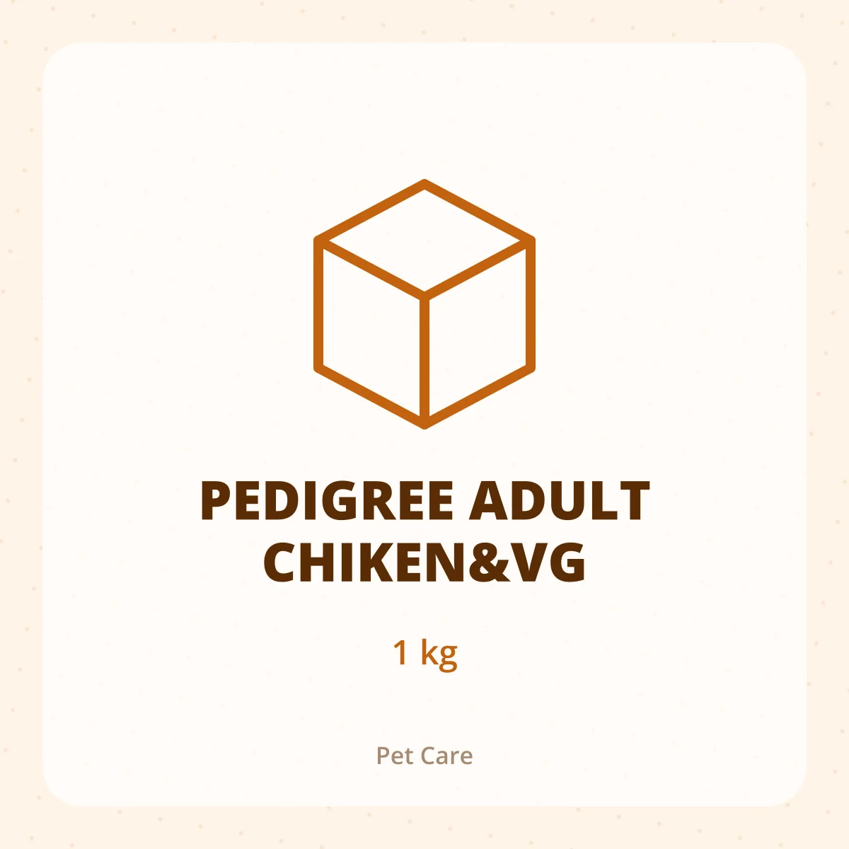 PEDIGREE ADULT CHIKEN&VG 1X1KG