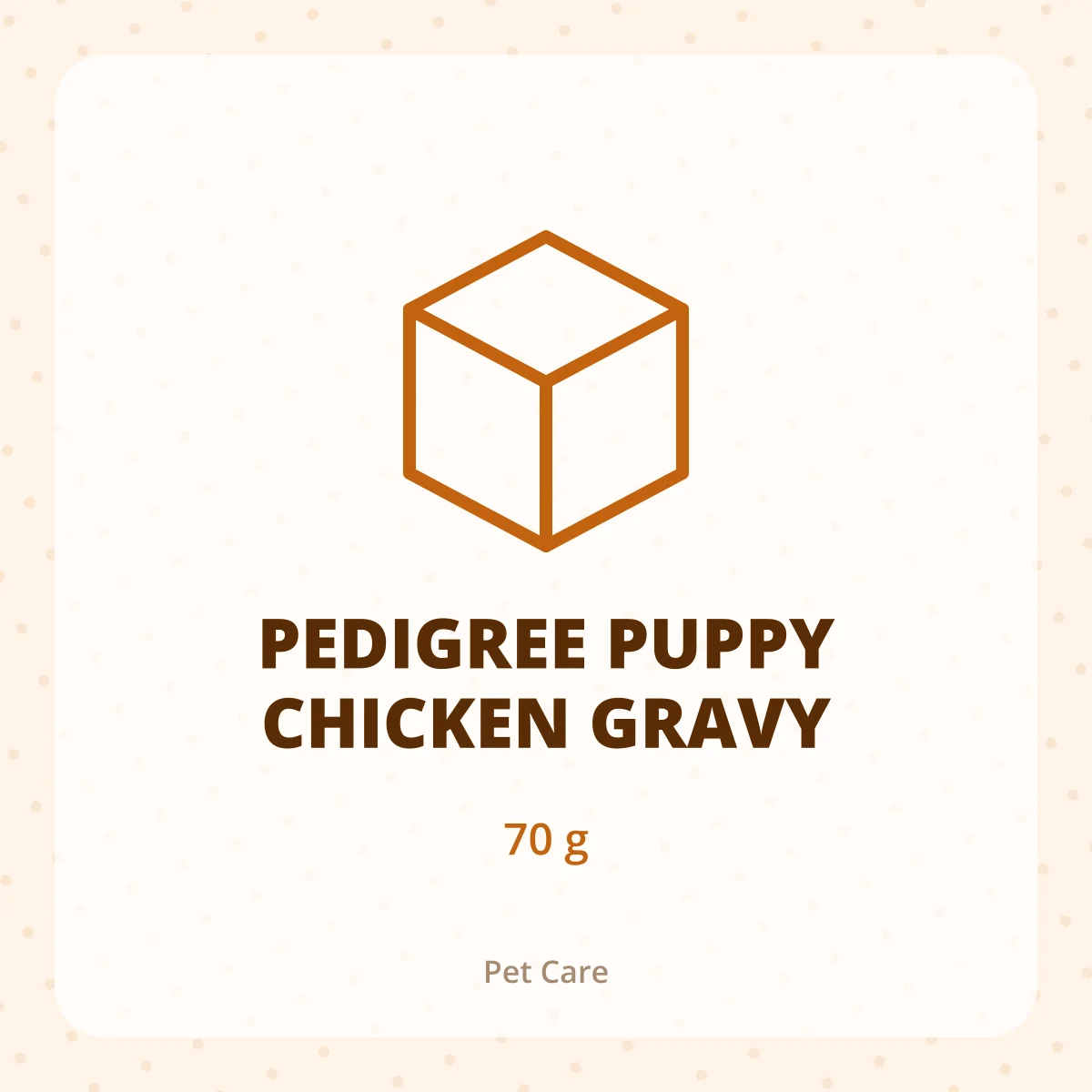 PEDIGREE PUPPY CHICKEN GRAVY 1X70G