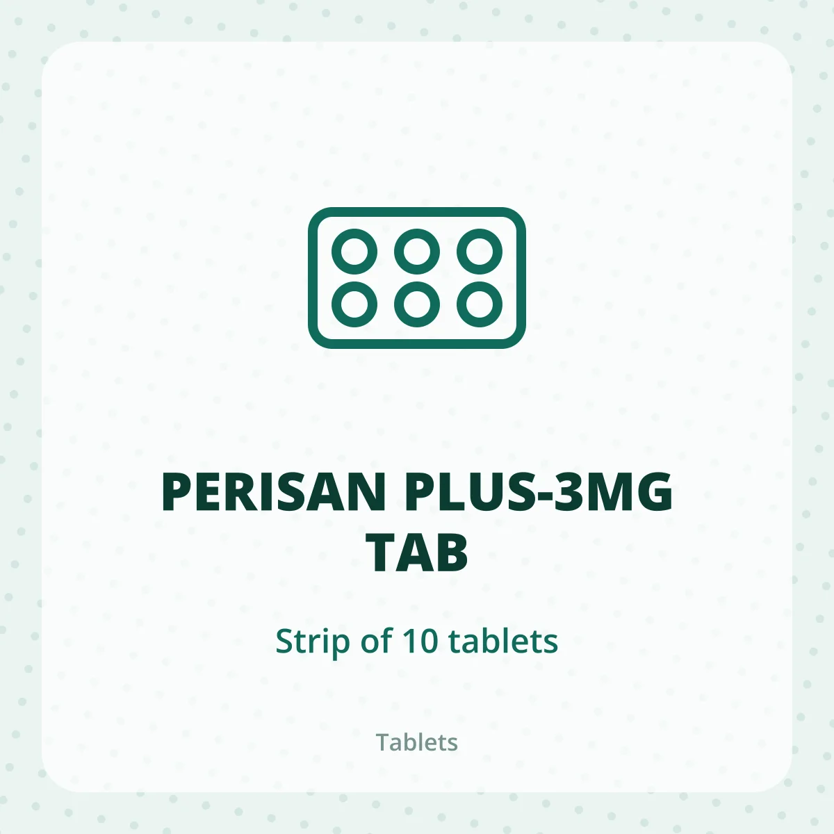 PERISAN PLUS-3MG TAB 1X10