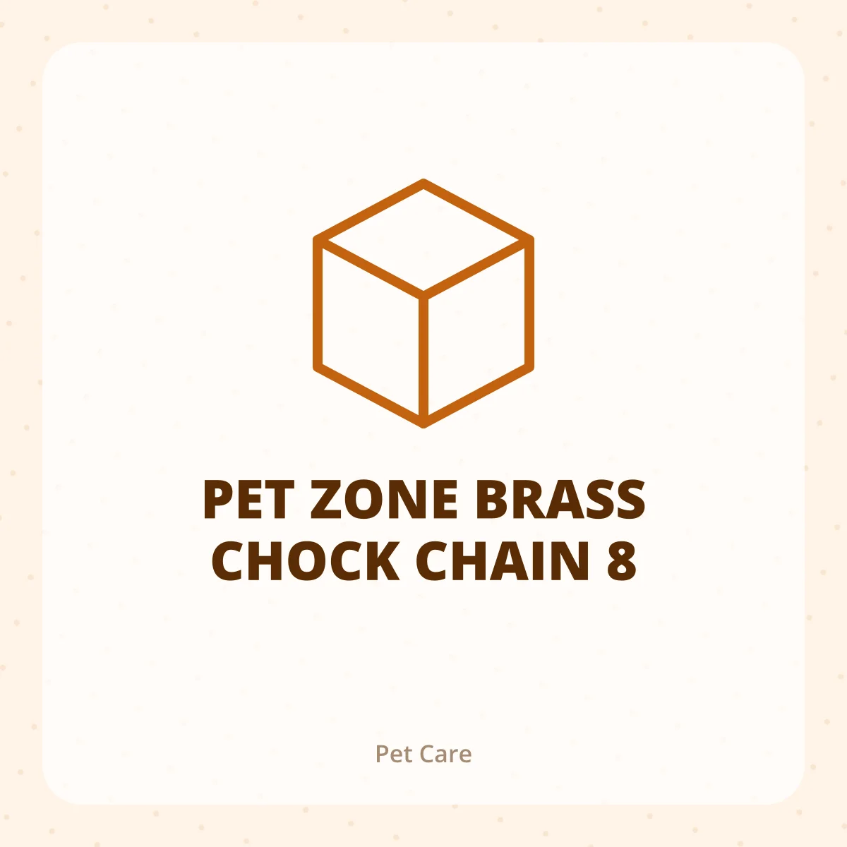 PET ZONE BRASS CHOCK CHAIN 8 1X1
