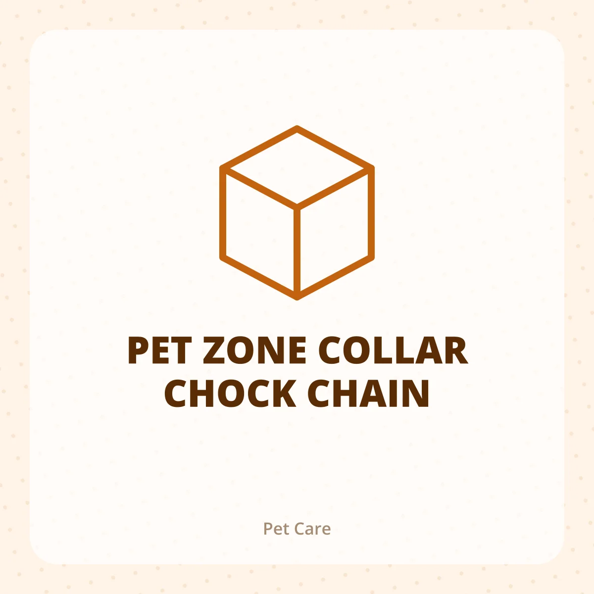 PET ZONE COLLAR CHOCK CHAIN 1X1