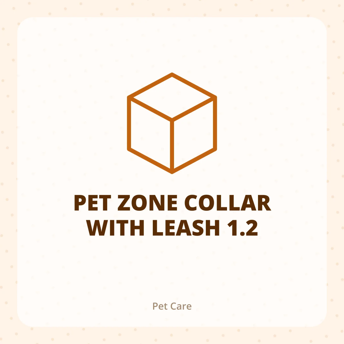 PET ZONE COLLAR WITH LEASH 1.2 1X1