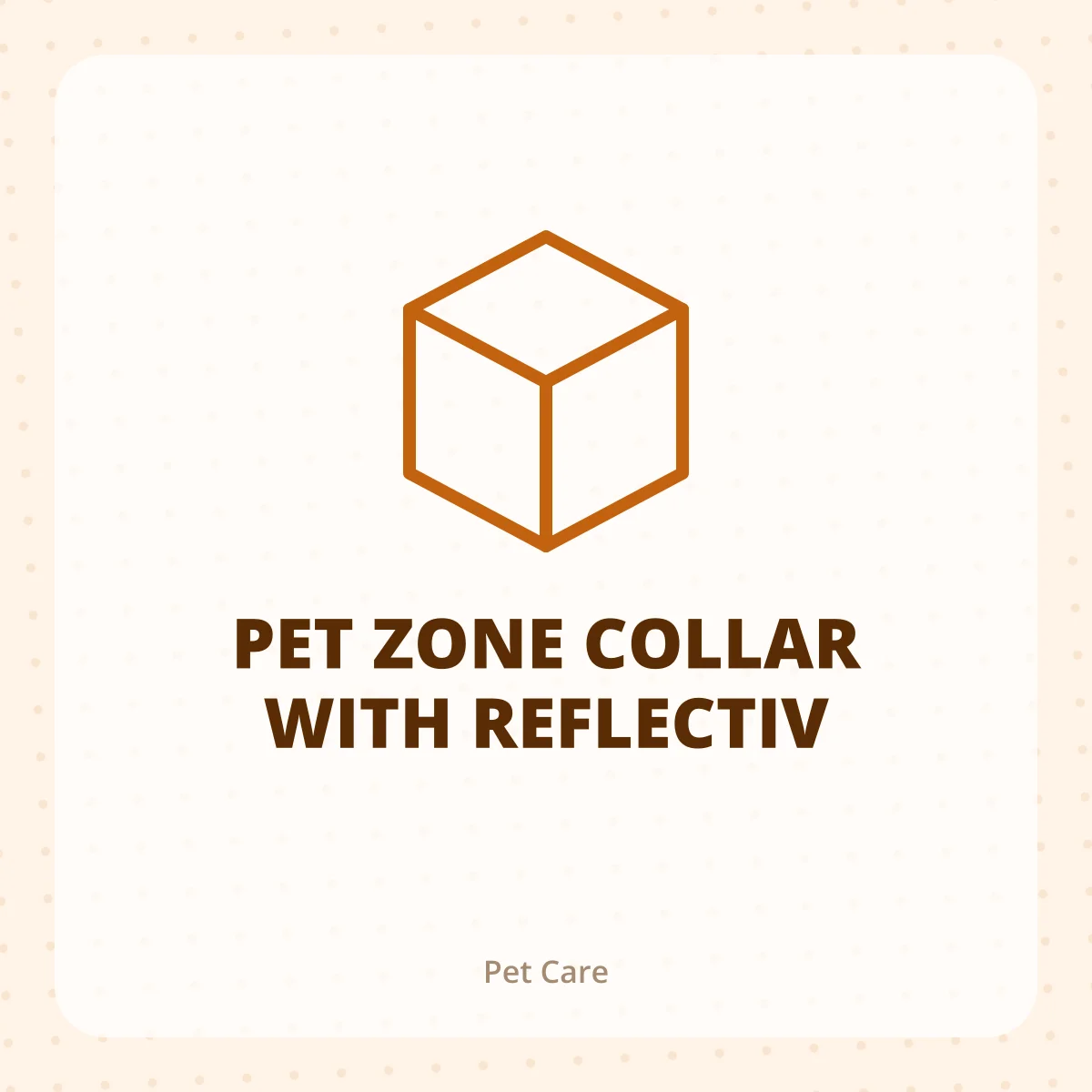 PET ZONE COLLAR WITH REFLECTIV 1X1