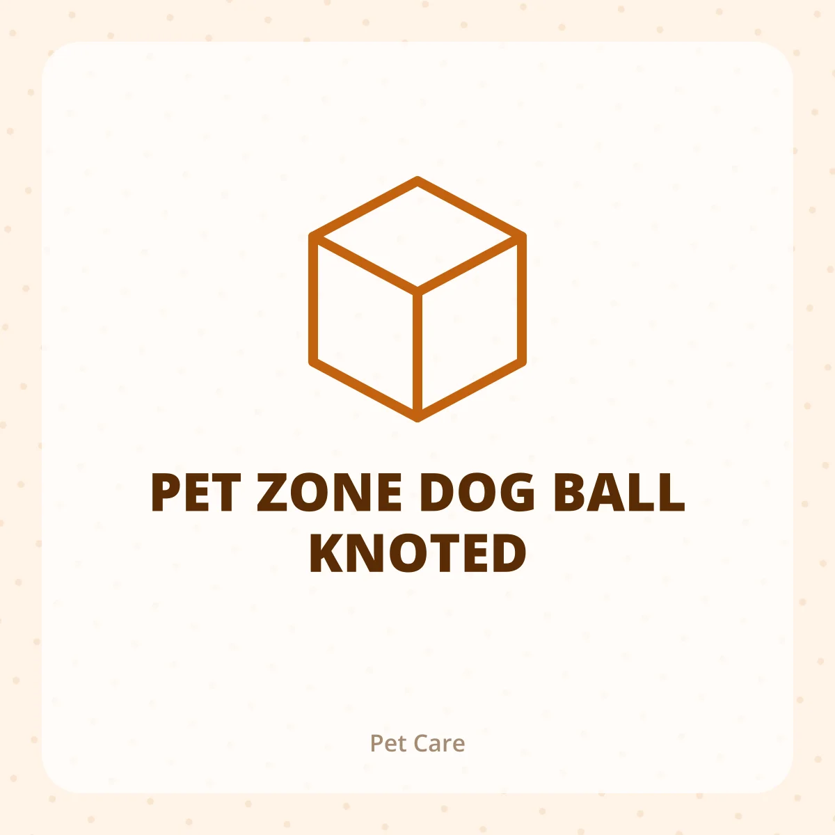 PET ZONE DOG BALL KNOTED 1X1