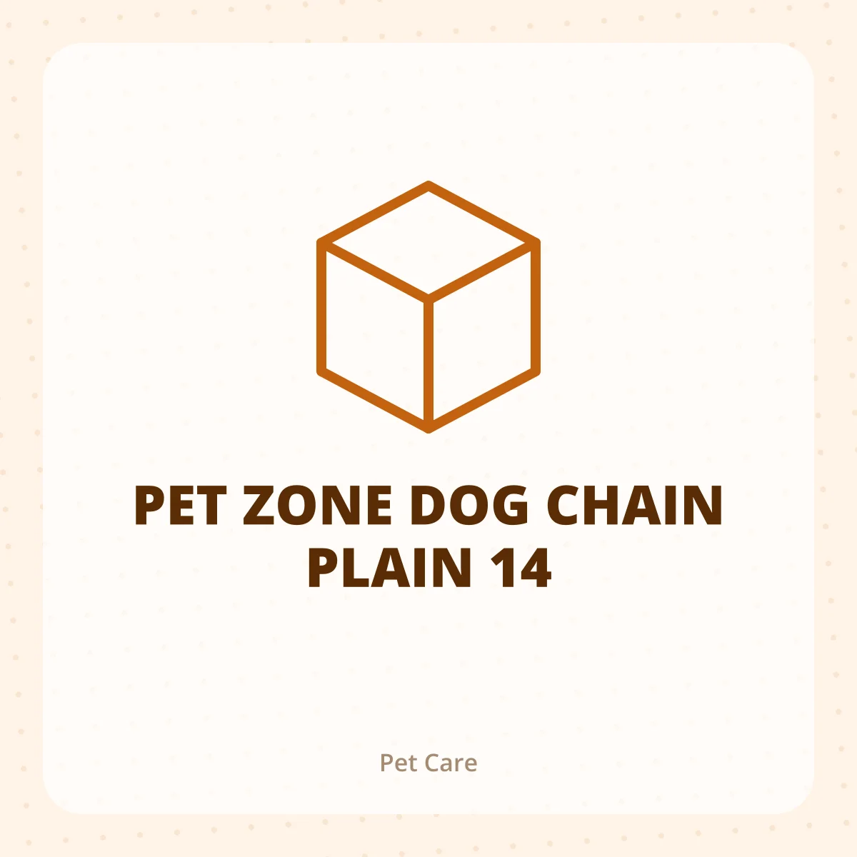 PET ZONE DOG CHAIN PLAIN 14 1X1