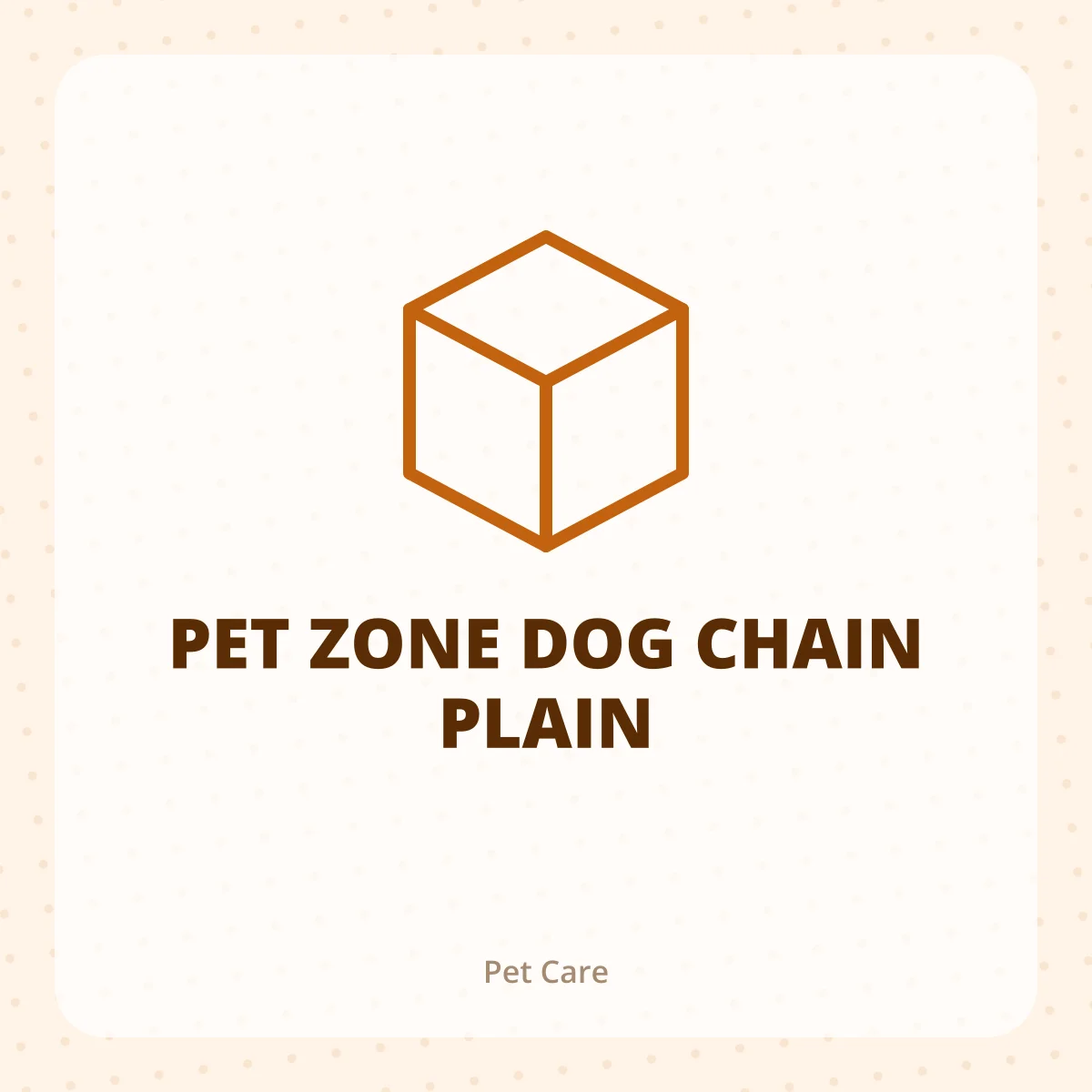 PET ZONE DOG CHAIN PLAIN 1X1