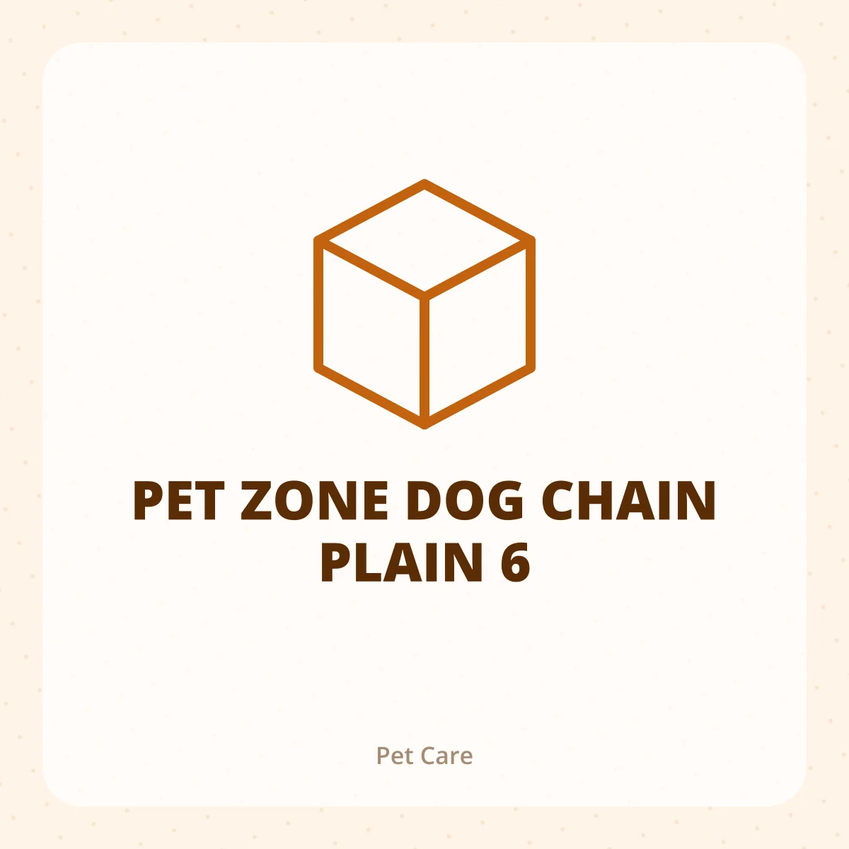 PET ZONE DOG CHAIN PLAIN 6 1X1