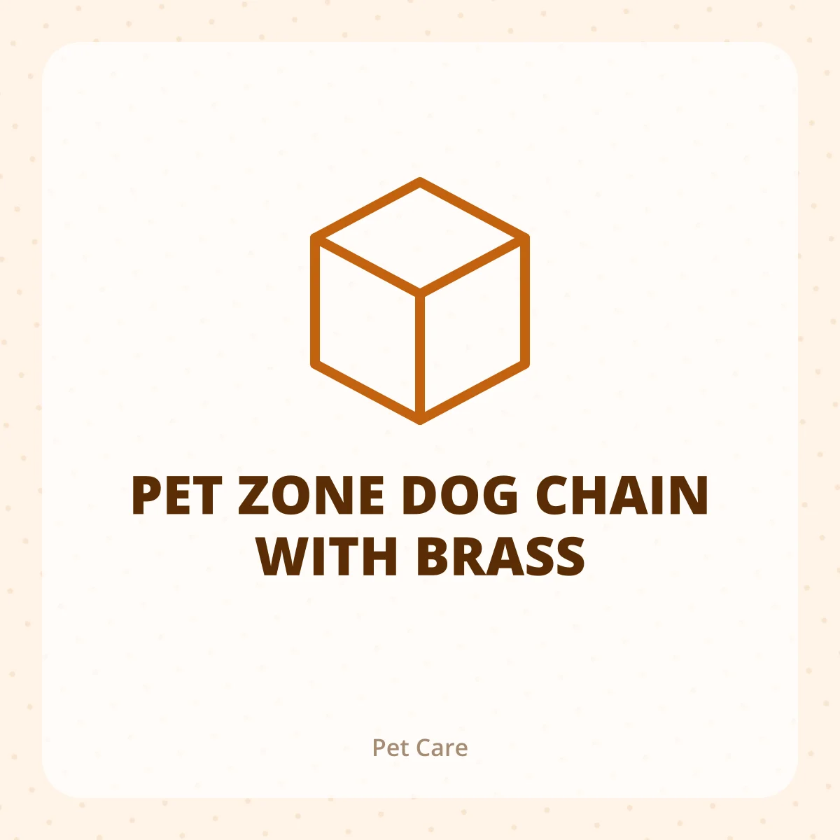 PET ZONE DOG CHAIN WITH BRASS 1X1