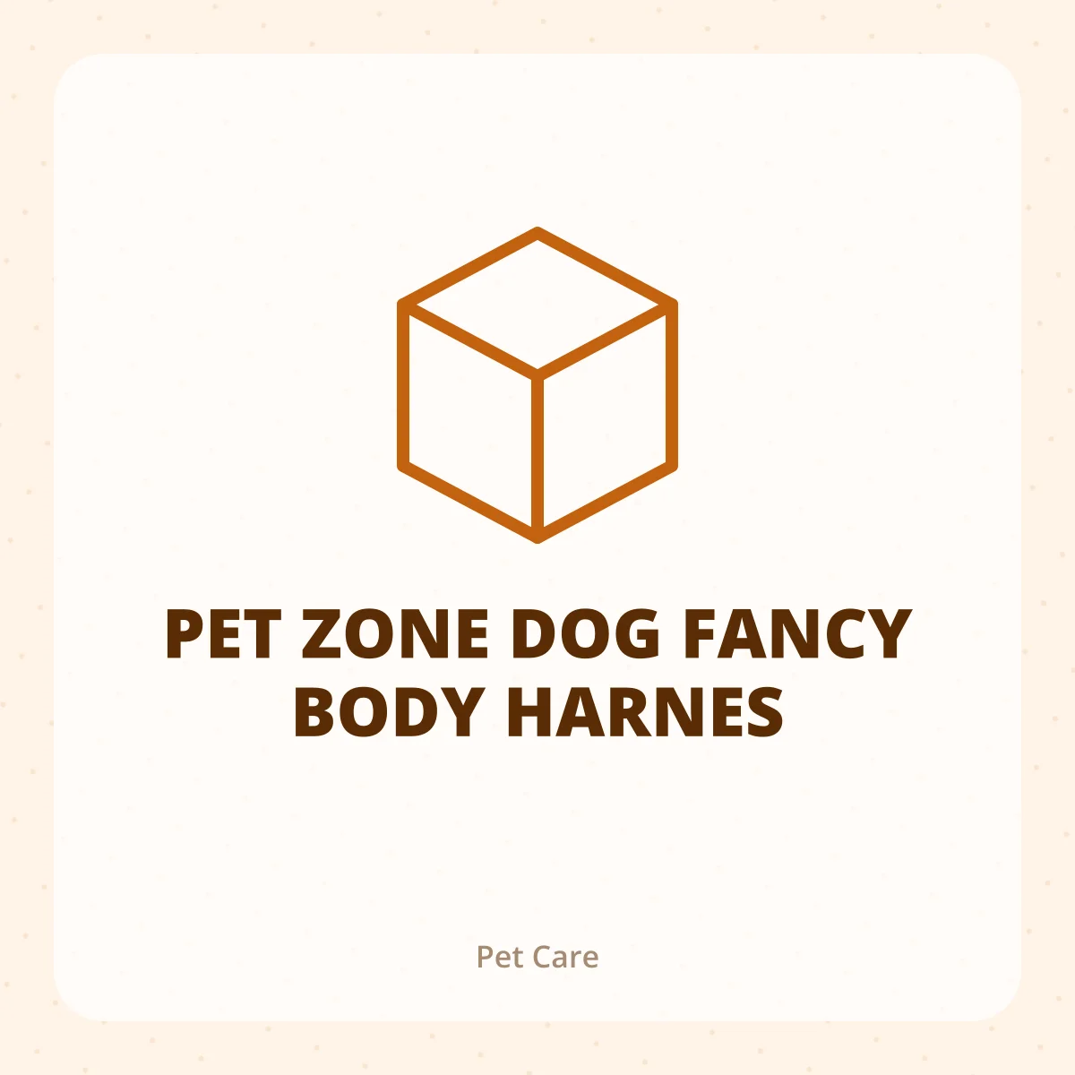 PET ZONE DOG FANCY BODY HARNES 1X1