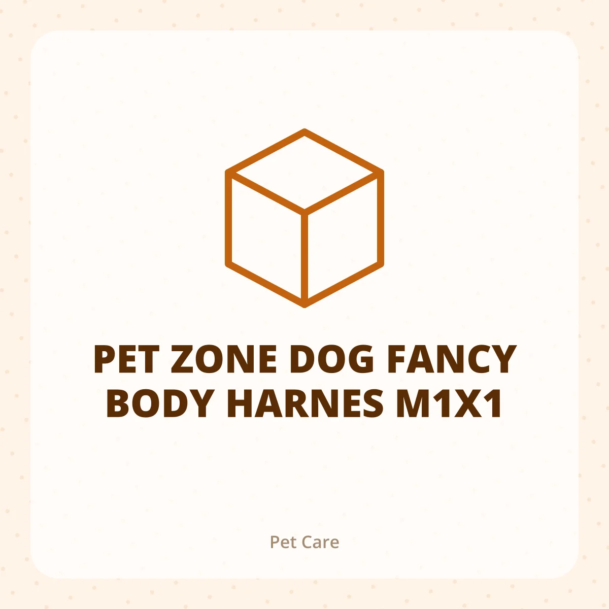 PET ZONE DOG FANCY BODY HARNES M1X1