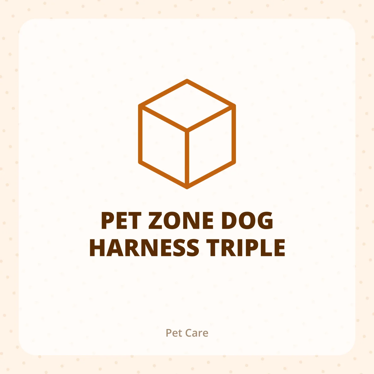 PET ZONE DOG HARNESS TRIPLE 1X1