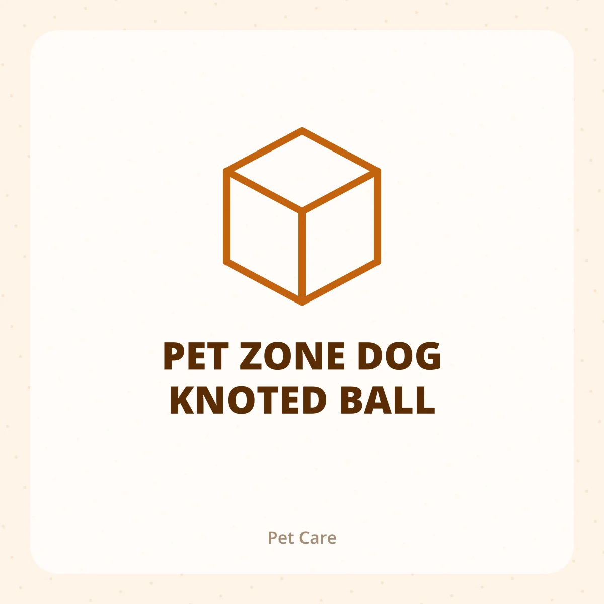 PET ZONE DOG KNOTED BALL 1X1