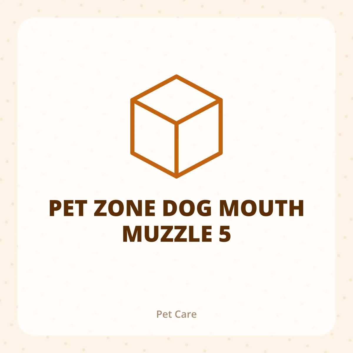 PET ZONE DOG MOUTH MUZZLE 5 1X1