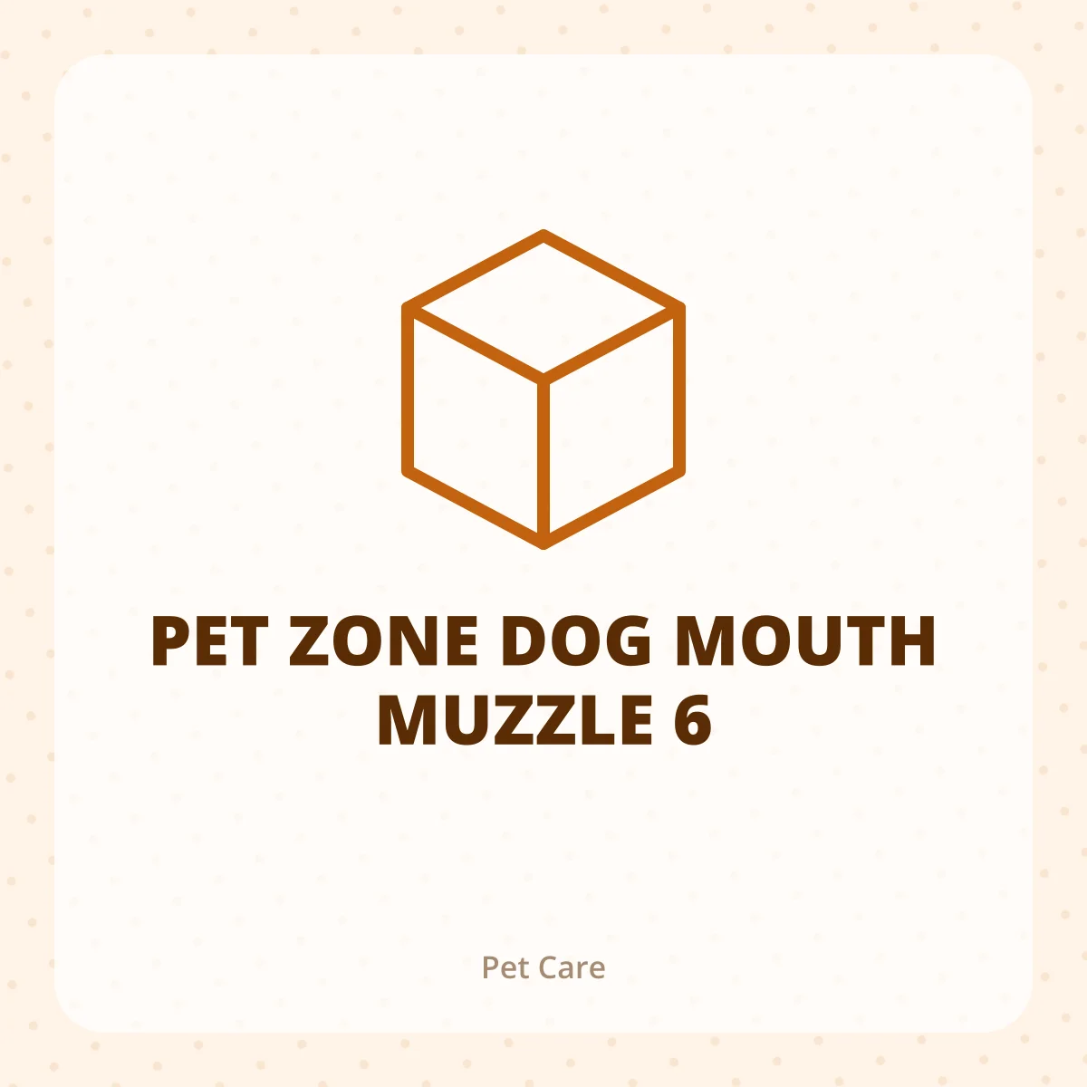 PET ZONE DOG MOUTH MUZZLE 6 1X1