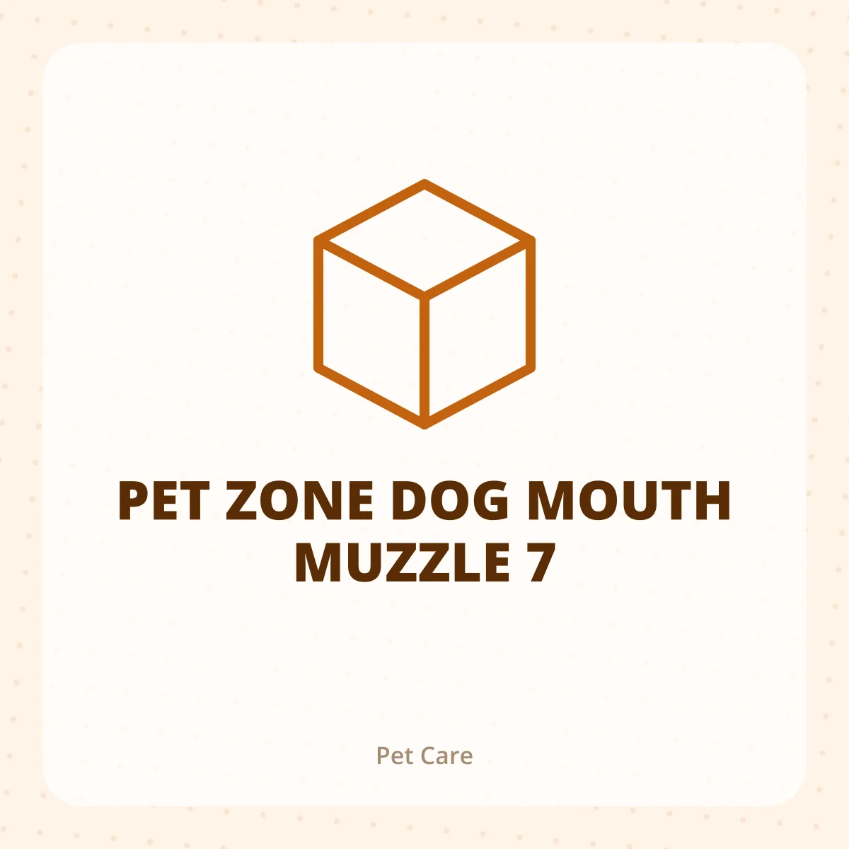 PET ZONE DOG MOUTH MUZZLE 7 1X1