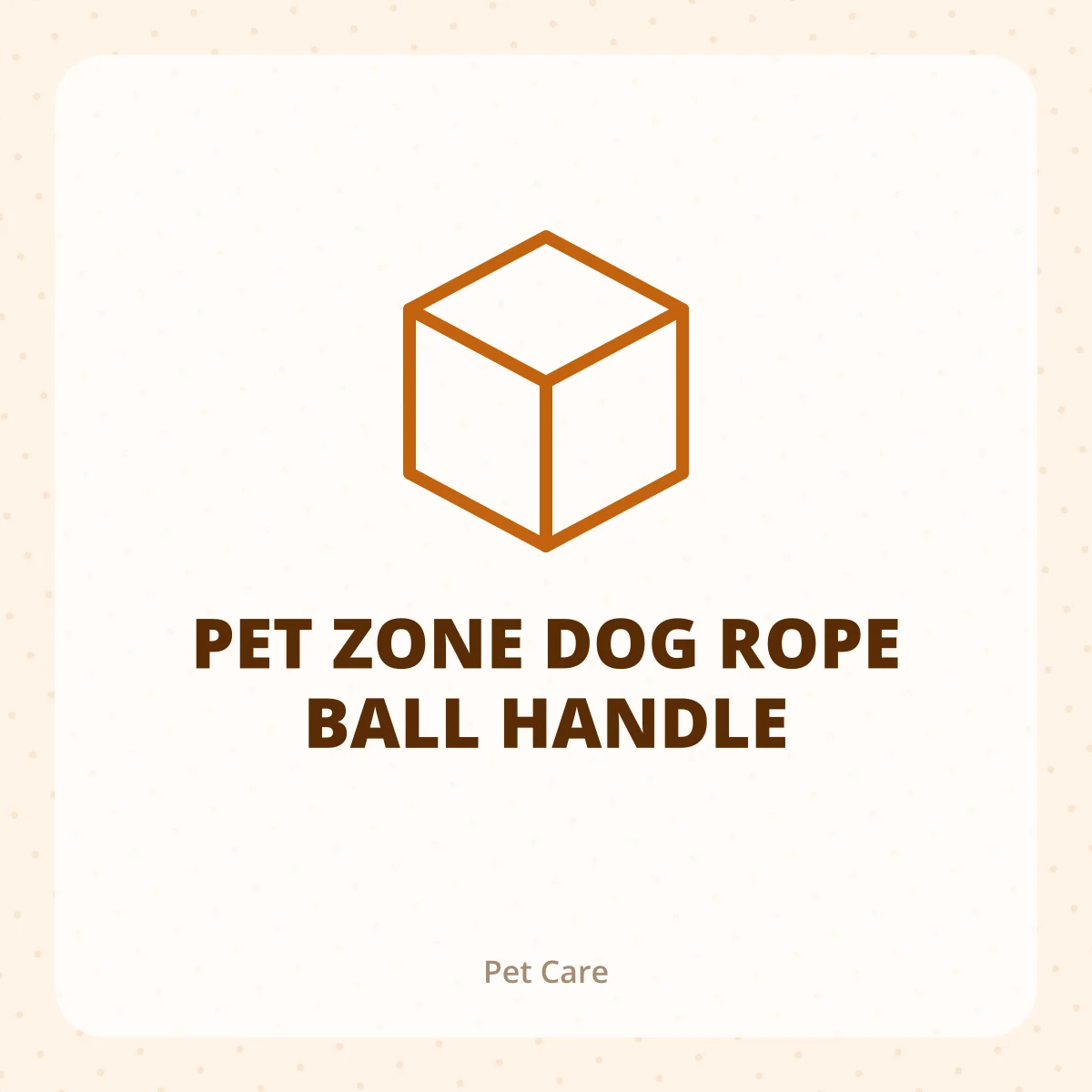 PET ZONE DOG ROPE BALL HANDLE 1X1