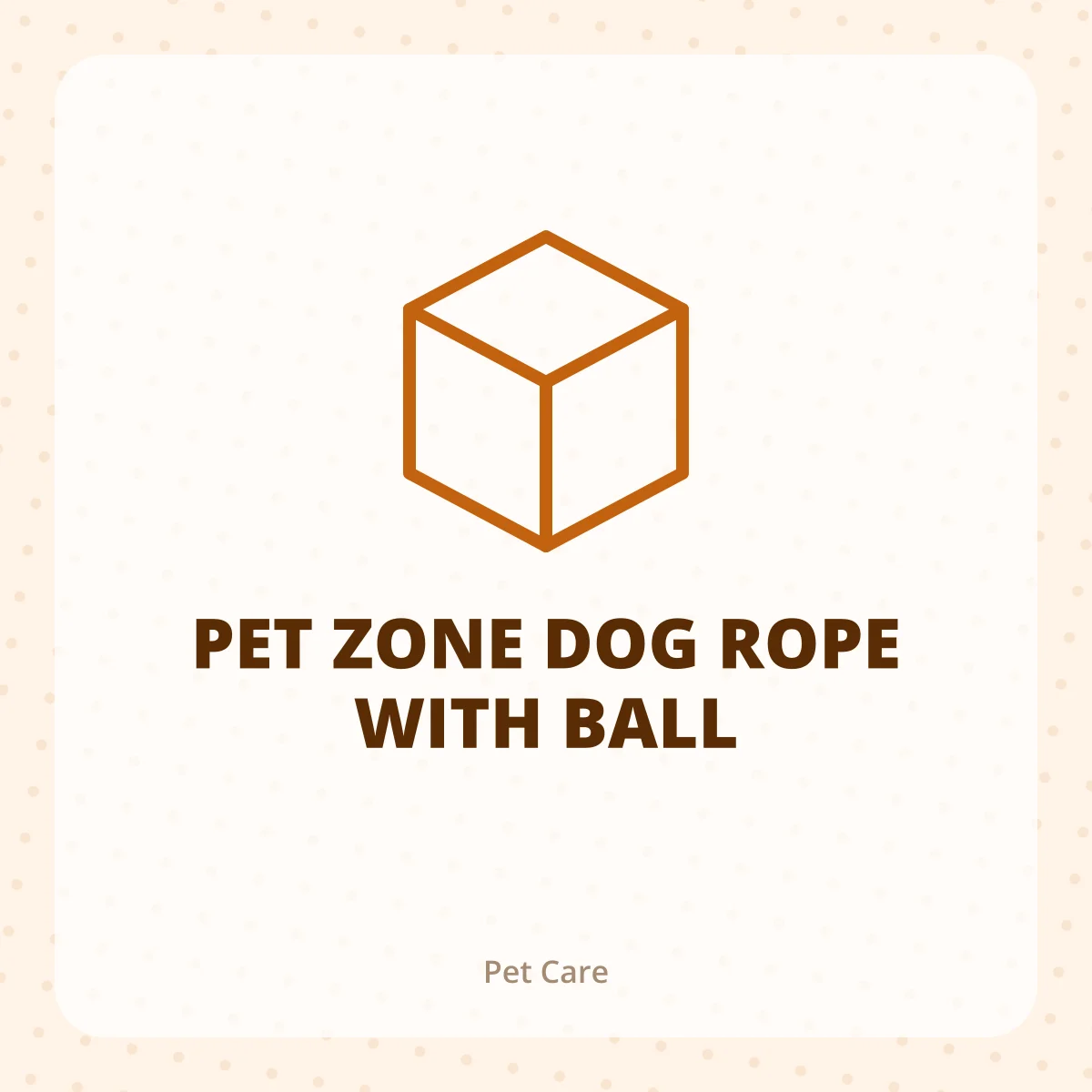 PET ZONE DOG ROPE WITH BALL 1X1