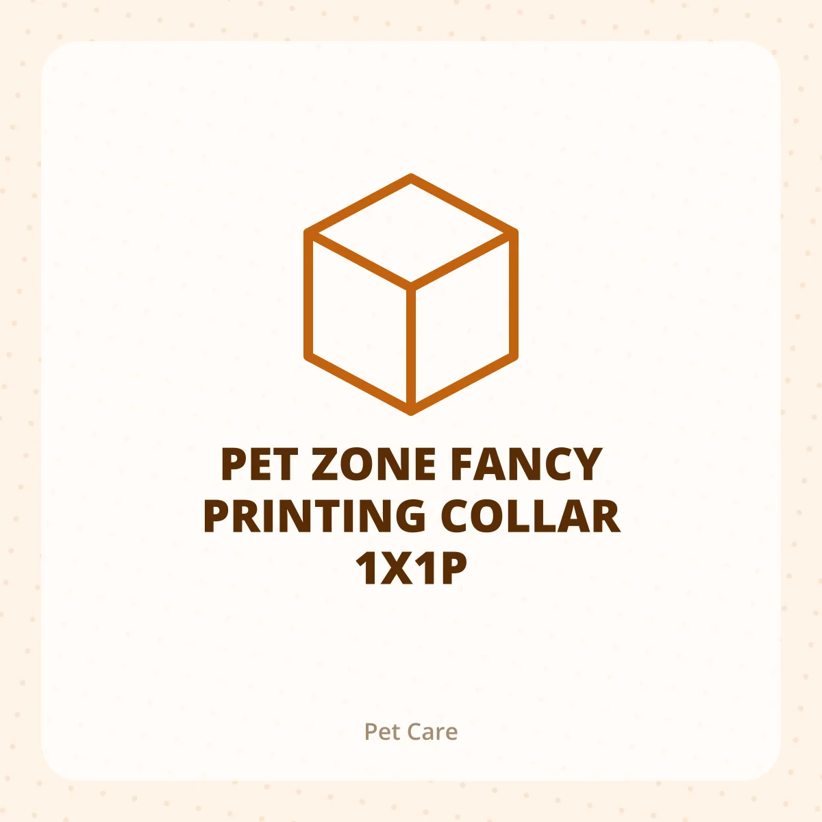 PET ZONE FANCY PRINTING COLLAR 1X1P