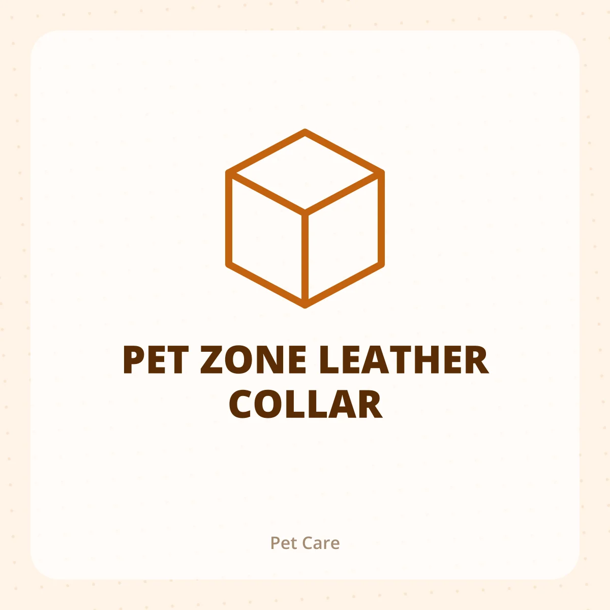 PET ZONE LEATHER COLLAR 1X1
