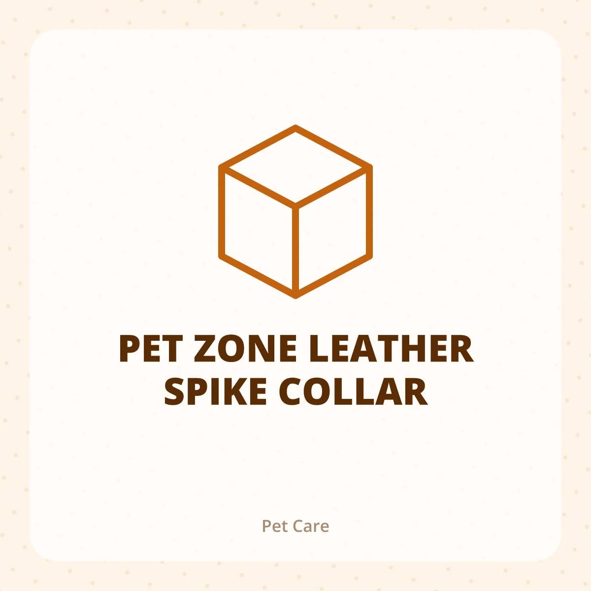 PET ZONE LEATHER SPIKE COLLAR 1X1