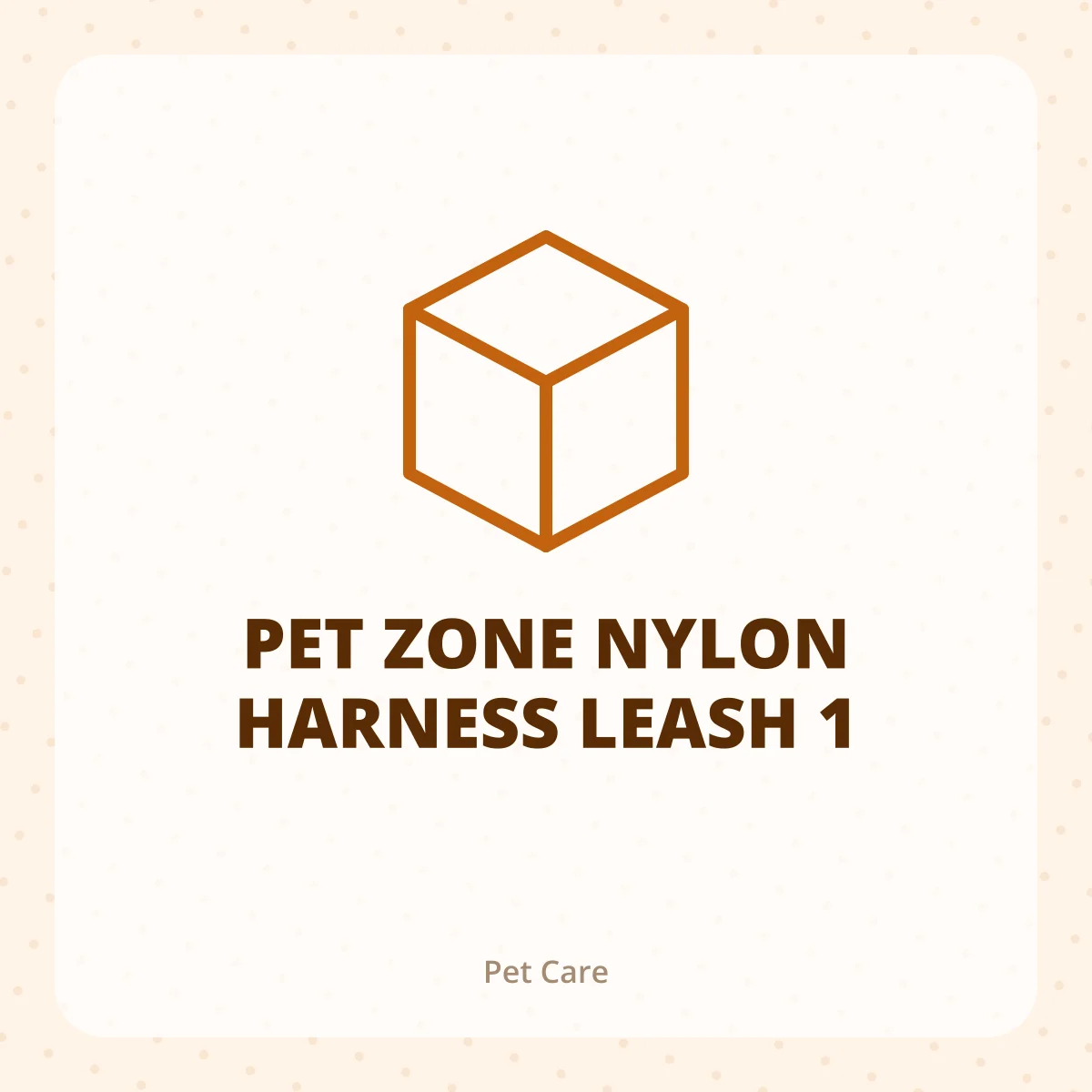 PET ZONE NYLON HARNESS LEASH 1 1X1