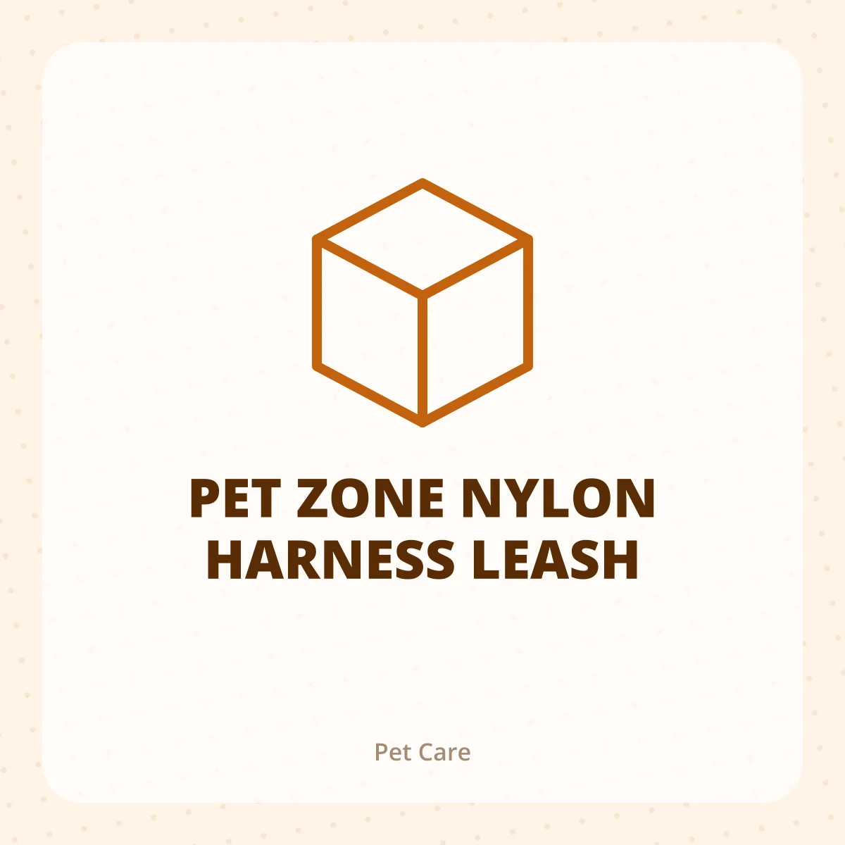 PET ZONE NYLON HARNESS LEASH 1X1