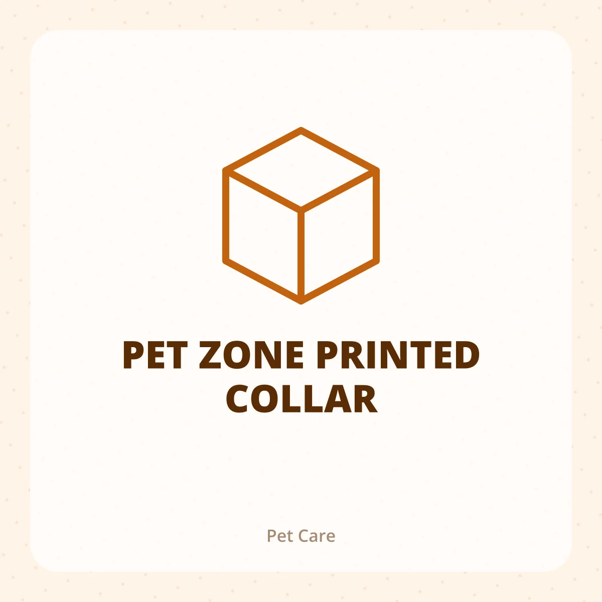 PET ZONE PRINTED COLLAR 1X1