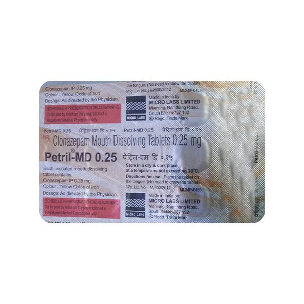 PETRIL-MD-0.25MG TAB 1X15