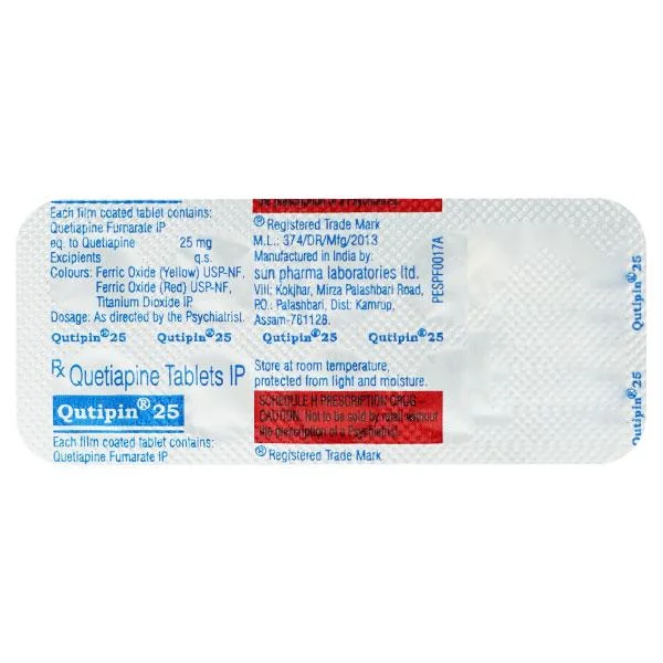 QUTIPIN-25MG TAB 1X10