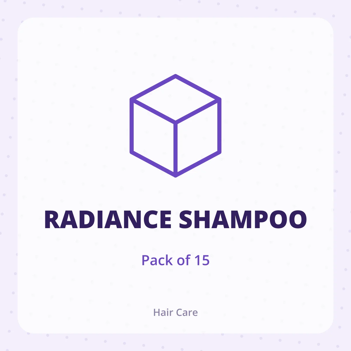 RADIANCE SHAMPOO 1X15