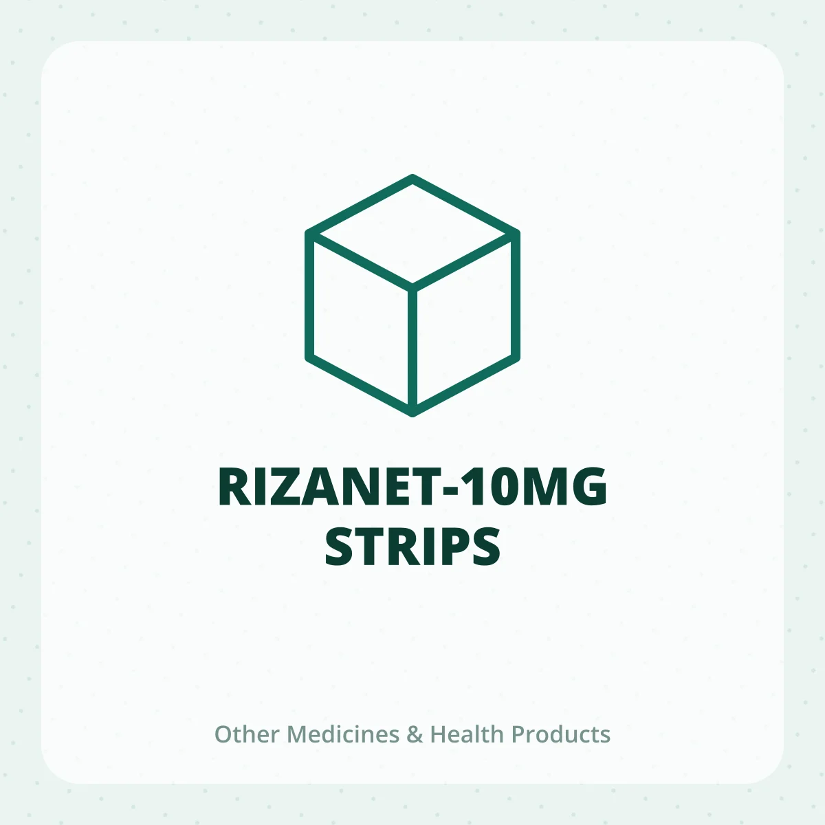 RIZANET-10MG STRIPS 1X1