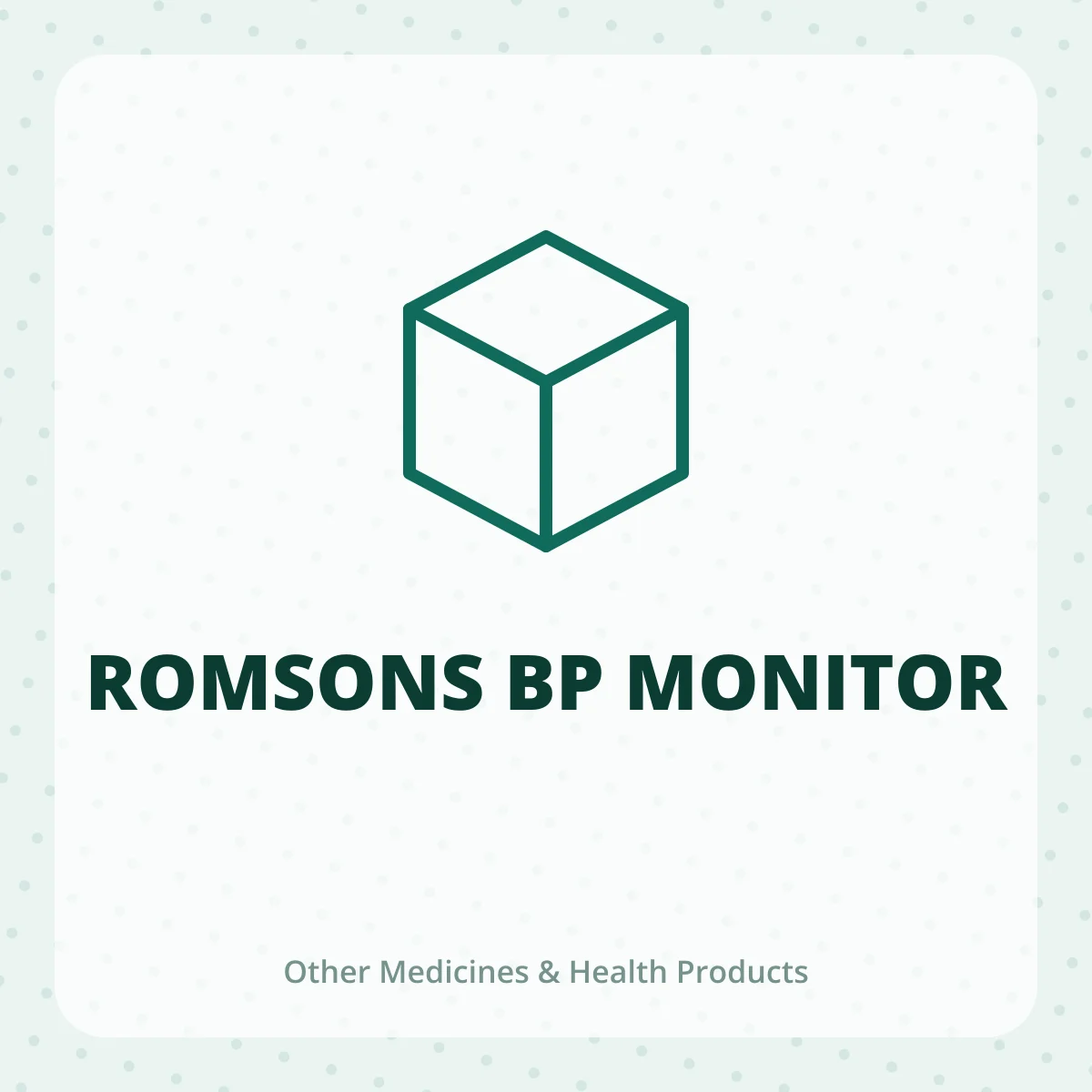 ROMSONS BP MONITOR 1X1