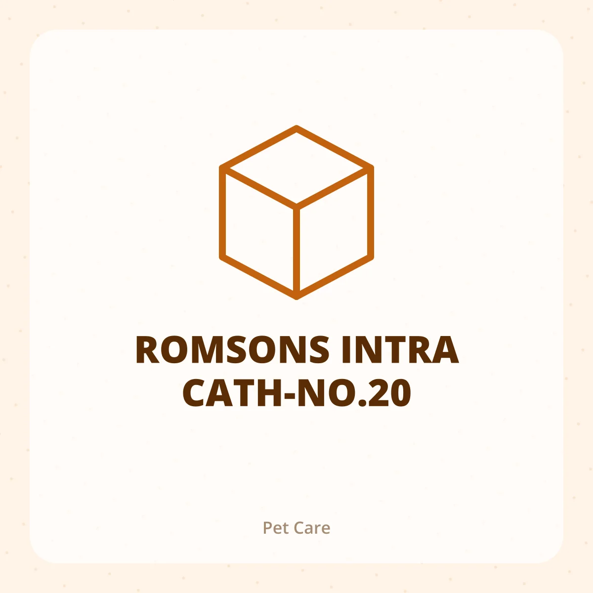 ROMSONS INTRA CATH-NO.20 1X1