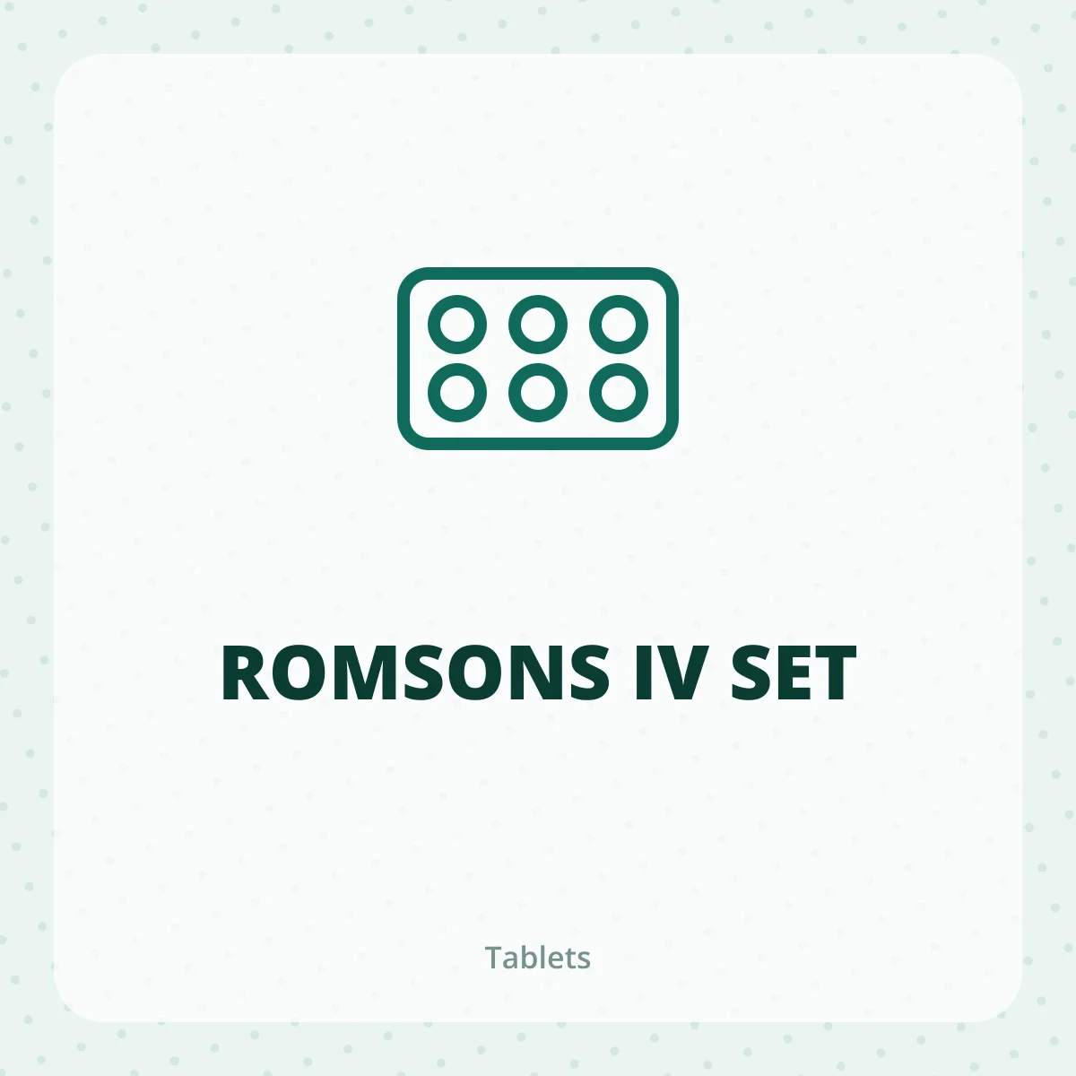 ROMSONS IV SET 1X1