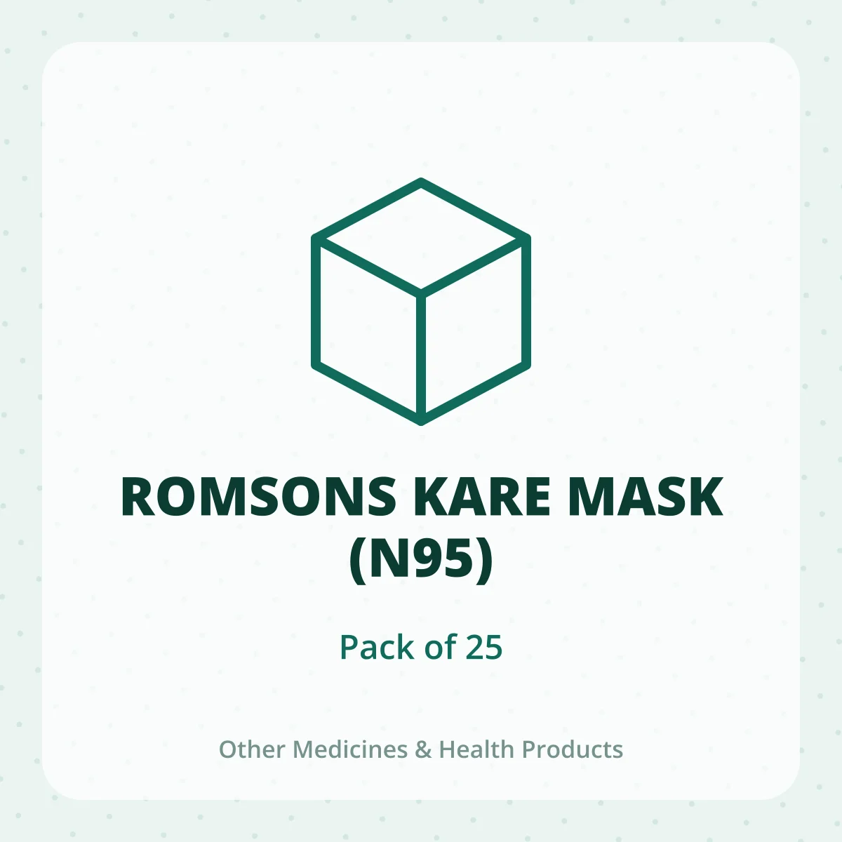 ROMSONS KARE MASK (N95) 1*25