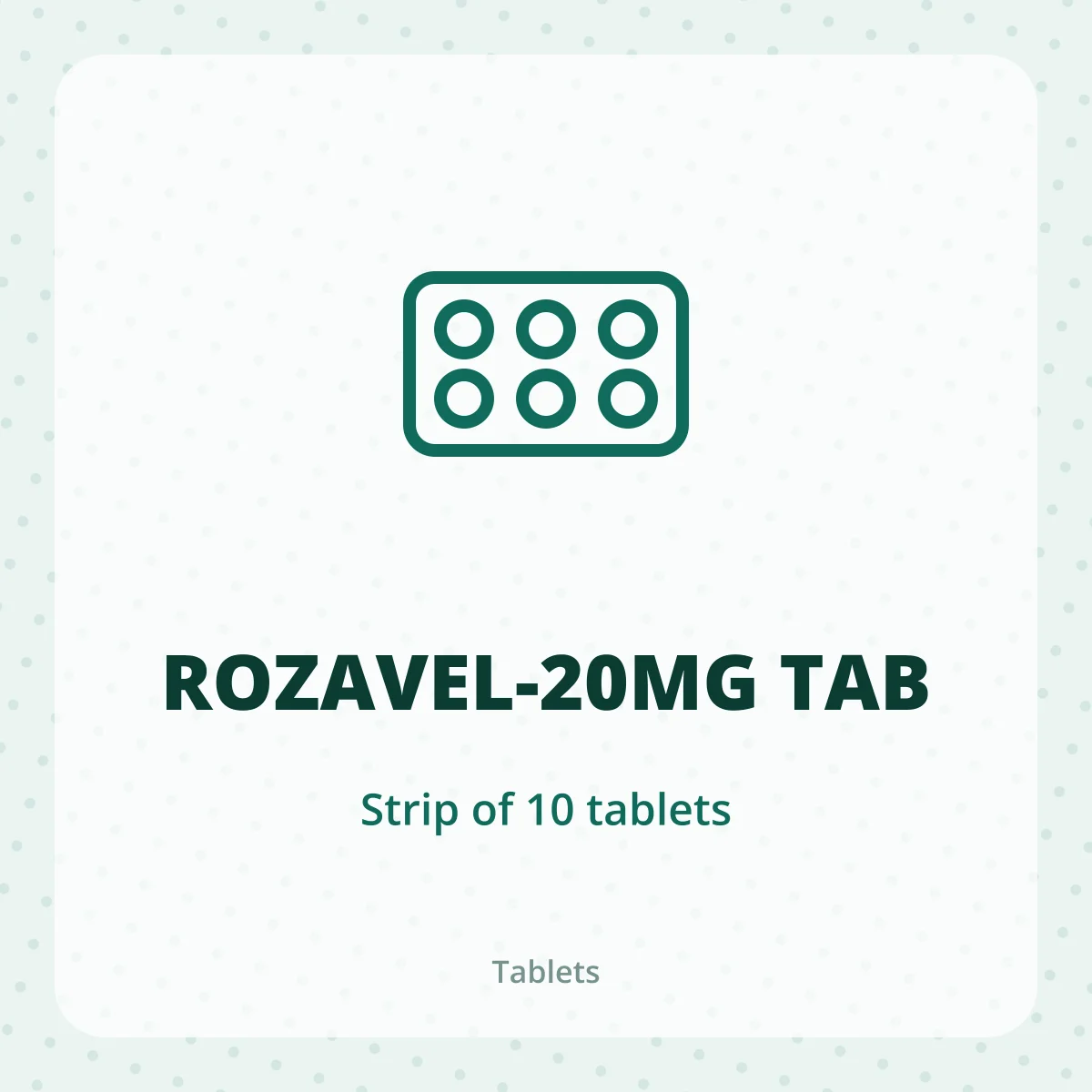 ROZAVEL-20MG TAB 1X10