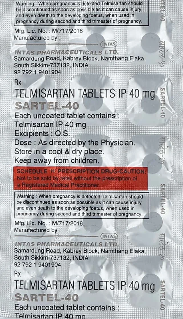 SARTEL-40MG TAB 1X15