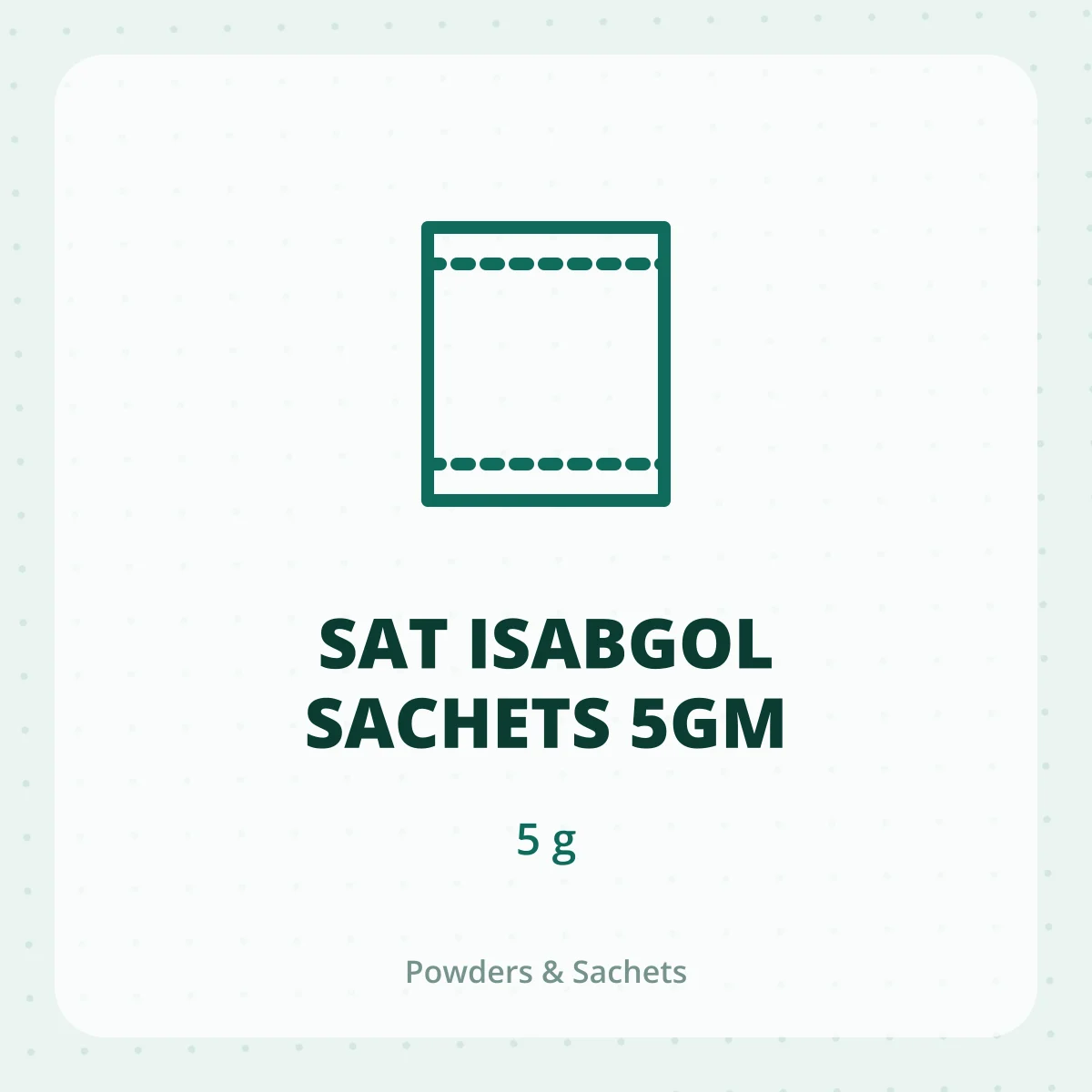 SAT ISABGOL SACHETS 5GM 1*5GM
