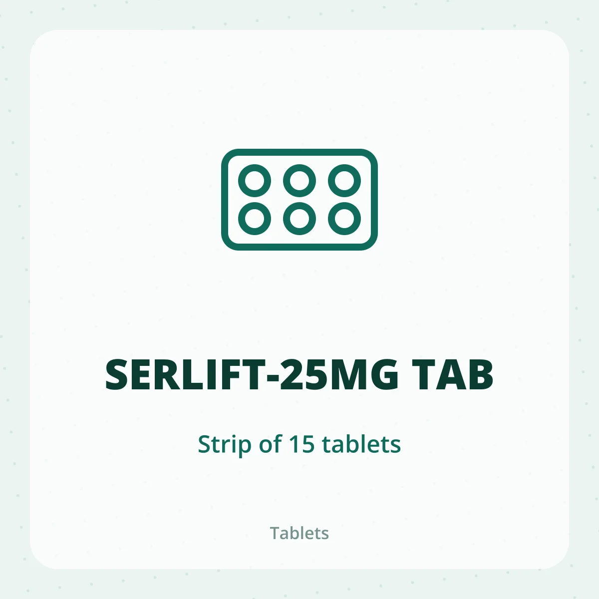 SERLIFT-25MG TAB 1X15