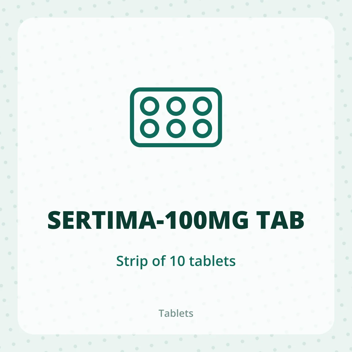 SERTIMA-100MG TAB 1X10