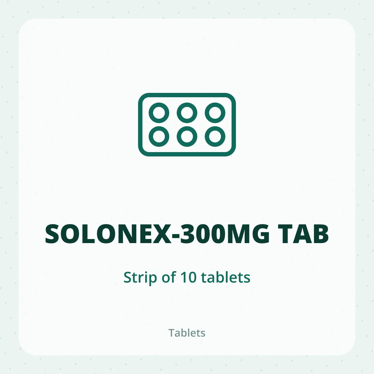 SOLONEX-300MG TAB 1X10