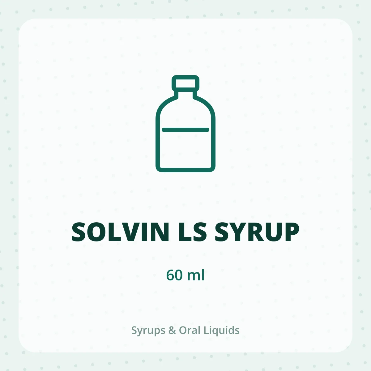 SOLVIN LS SYRUP 1X60ML
