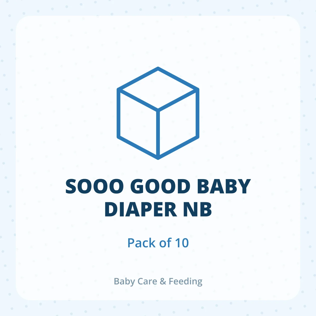 SOOO GOOD BABY DIAPER NB 1X10