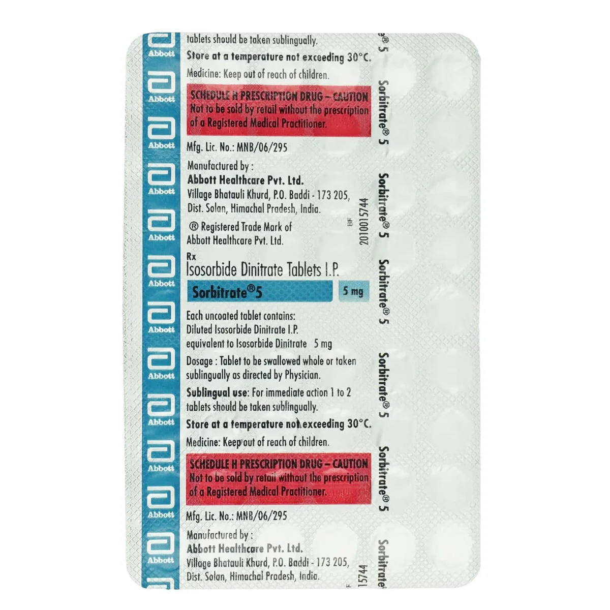SORBITRATE-5MG TAB 1X50