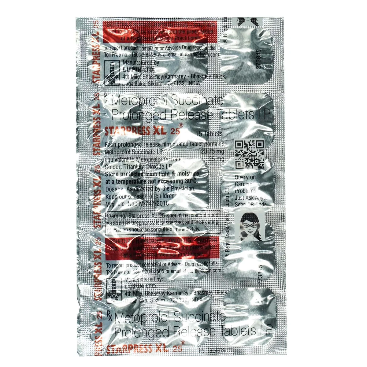 STARPRESS-XL 25MG TAB 1X15